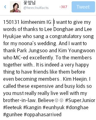 heechulfacts's tweet photo. 150131 kimheenim IG Vide Update Trans:  #SuperJunior #leeteuk #kangin #eunhyuk #donghae #gunhee #oppahasarrived http://t.co/CfJLlqqJw1