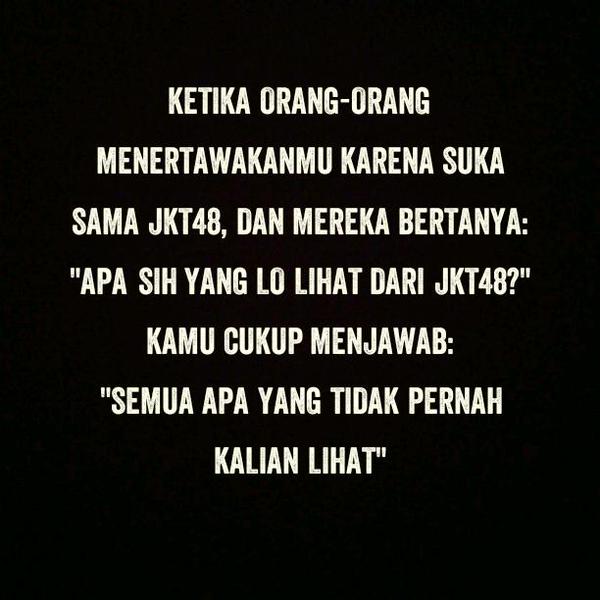 FJKT48_Bandung's tweet photo. Kalian dibully karena menjadi Fans JKT48? Coba berikan ini 😄 #iClub48NETSabtu #AD http://t.co/NUw22eFVED