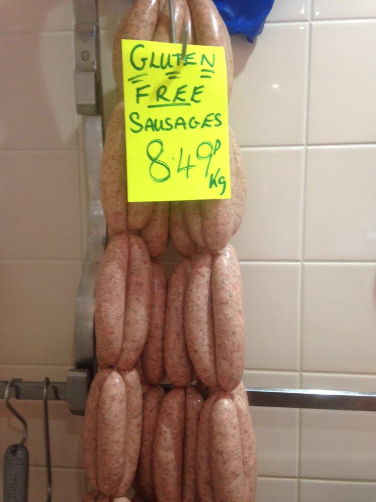 pauline280366's tweet photo. "@TrussellsB: Fresh gluten free sausages are ready to go @KnebworthNews @WoolmerGreenC http://t.co/KAtYY1RIFv"

@superscatty