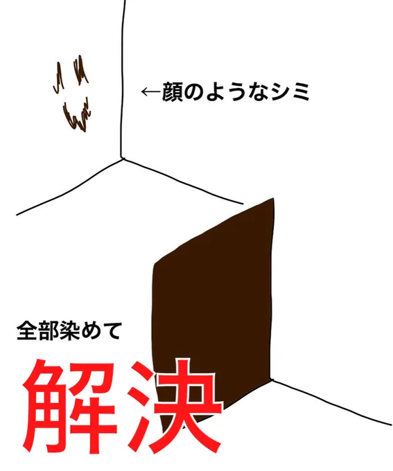 壁の顔みたいなシミへの対処法 