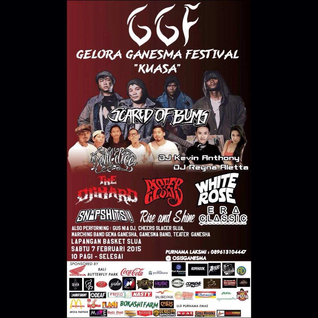 acara_bali's tweet photo. >> #Acara @osisganesma GGF 2015 w/ @SCAREDOFBUMS_ @DevilDice @TheDjihard @Ripper_Clown @whiterosebali 7 Feb at SLUA http://t.co/B7xwkDht6c .