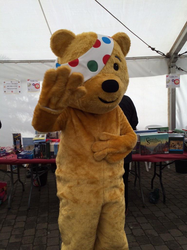 BBCCornwall's tweet photo. Pudsey is ready for #PresentAid2015, join @laurencereed on air at 12! http://t.co/TQR3CnEZCK