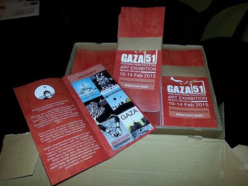 mohassouna's tweet photo. Good Morning from #Gaza
The #Gaza51 Exhibition's flyers now ready ...
#Munich #Germany #Palestine #Arts #Exhibition http://t.co/WQAwqIhGQQ
