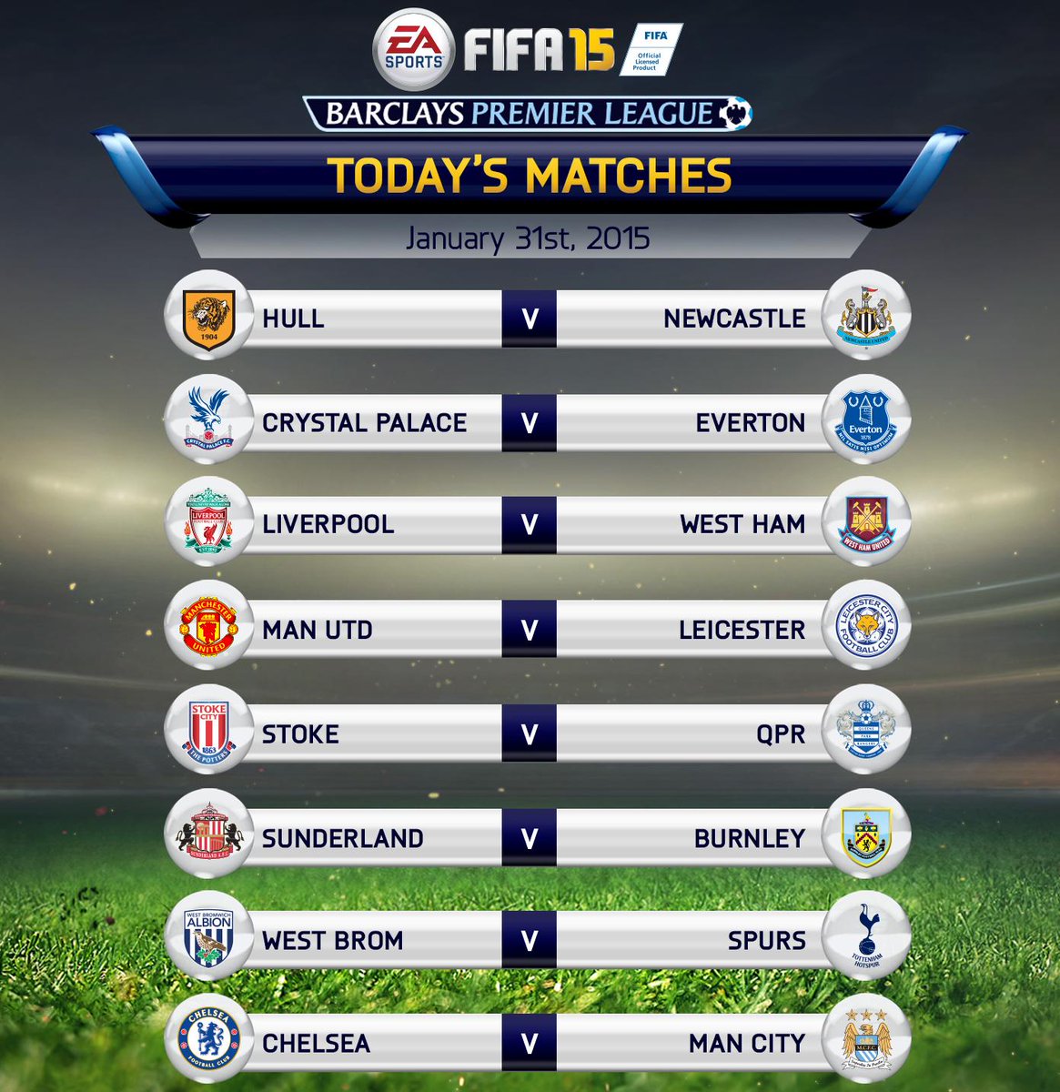 Eight premierleague matches coming up! Who are you supporting? BPL Football Fixtures - EA SPORTS FIFA - Scoopnest