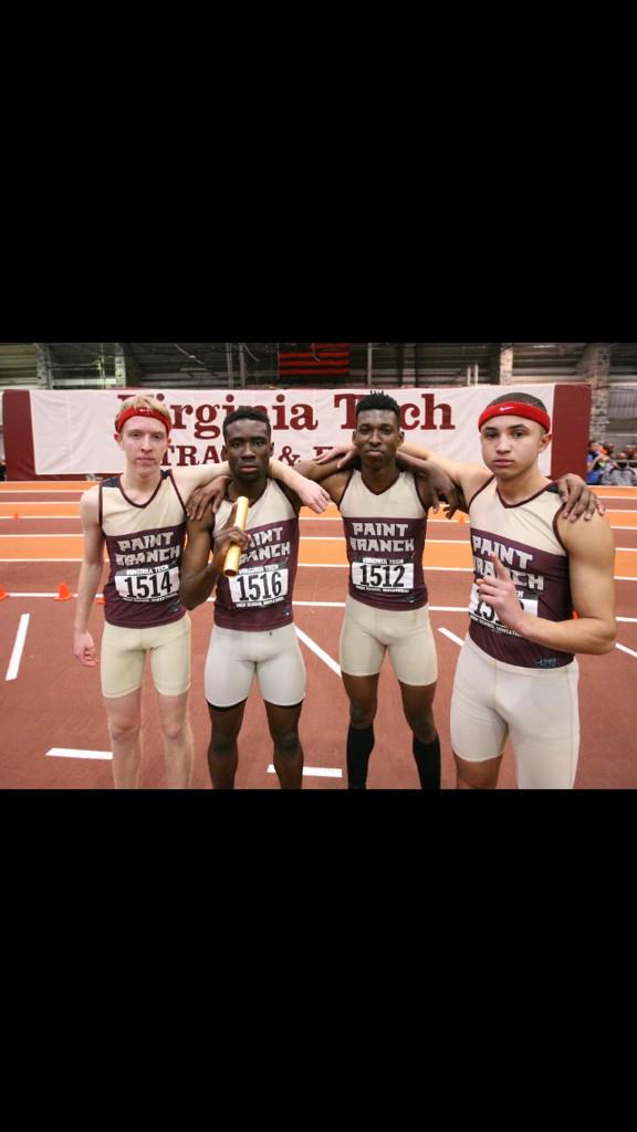 PBHS_Track's tweet image. Better pic of PB's 4x800m quartet #pbtrack #VaTechInvite