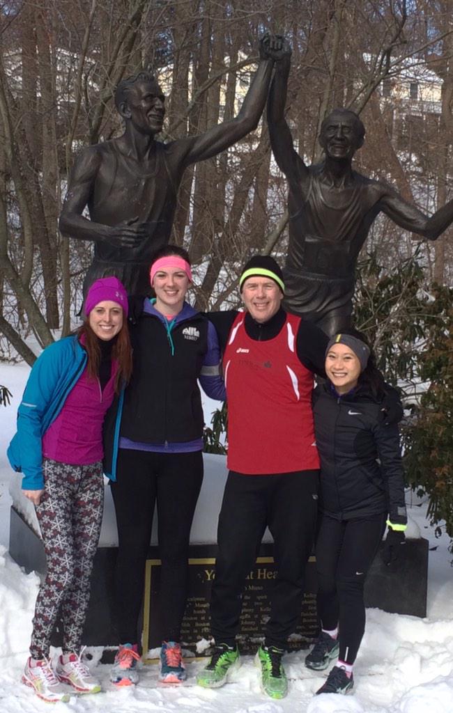 MetroHousingBos's tweet photo. #TeamMBHP preparing for 2015 @jhboston26 with a run & photo op with Johnny Kelley #coldrunning #runtoendhomelessness http://t.co/AnTgVLDw4e