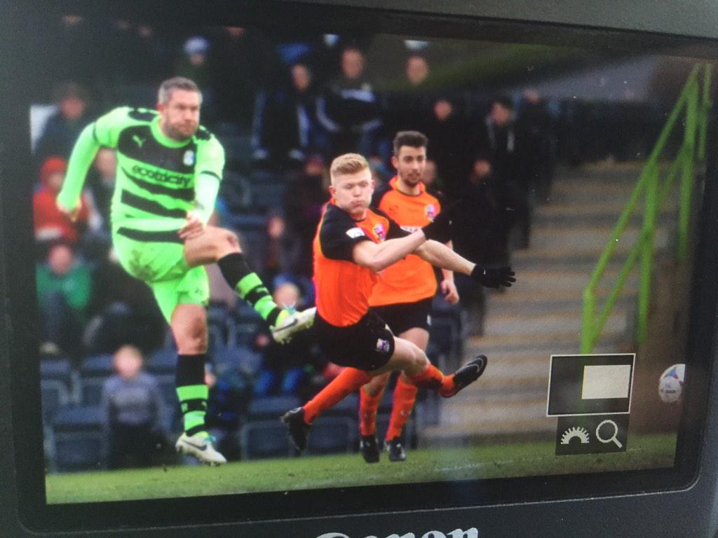 .<a href="/FGRFC_Official/">Forest Green Rovers</a> go 1-0 up with a goal from Jon Parkin.