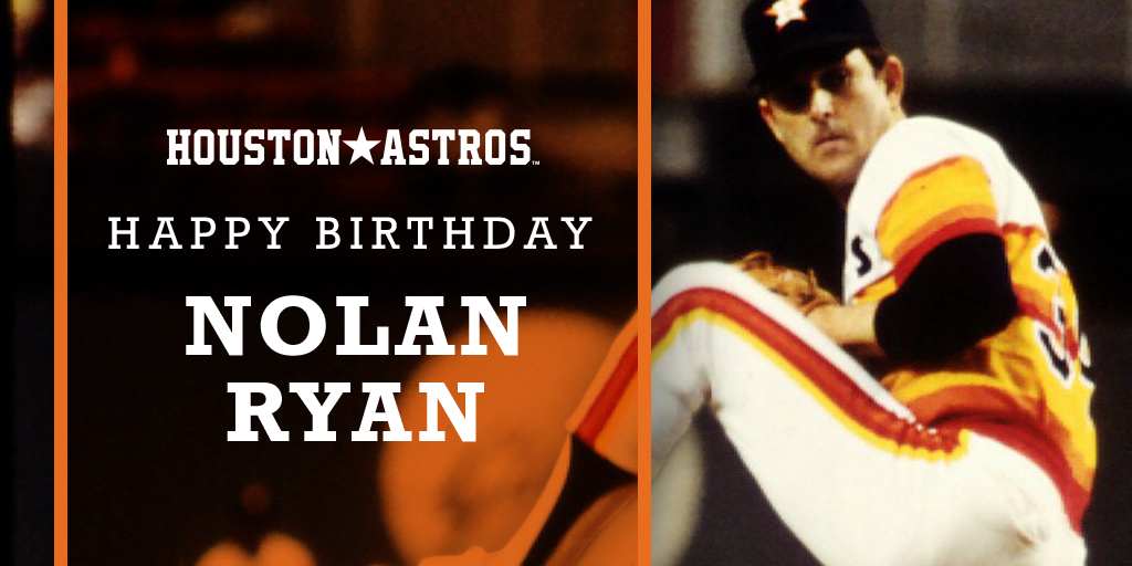 Happy birthday to the great Nolan Ryan! to wish our legend a very happy 68th birthday. 