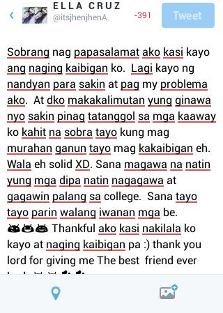 itsjhenjhenA's tweet photo. Message for my friend's. 😃😄😁😘😂❤💞 @KathhhhhhAnn @nicolecarmelo96 @FleenCastillo #Roma #LouiseLane http://t.co/twlkeea5Hy