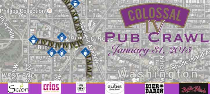 PortCityBrew's tweet photo. The #PCBC4 Party continues with our #ColossalCrawl in Dupont! Pick up your pub crawl pass at 2 p.m. @GlensGardenMkt http://t.co/FWwHTplhqN