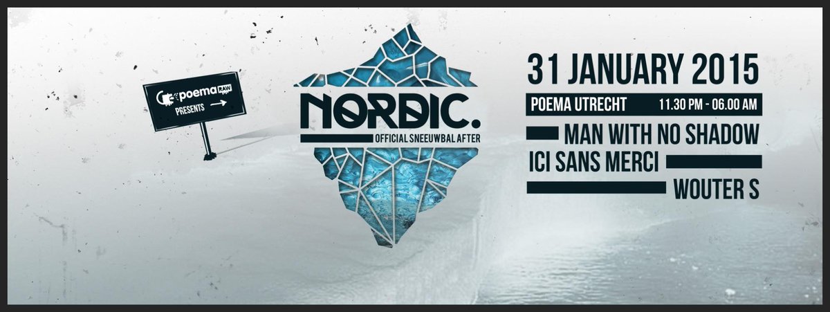 Tonight at Poema, Utrecht: #sneeuwbalfestival afterparty Nordic with <a href="/manwithnoshadow/">manwithnoshadow</a> | <a href="/DJWouterS/">Wouter S</a> | @icisansmerci