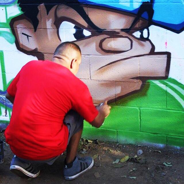 oneSAINTS_'s tweet photo. Saints paints #BBoy #graffiti #characters β¨ #hiphopart #spraypaint #SettingThePace #TheHardCore #Supercalif ππ¨ http://t.co/Ui9Et5VMbc