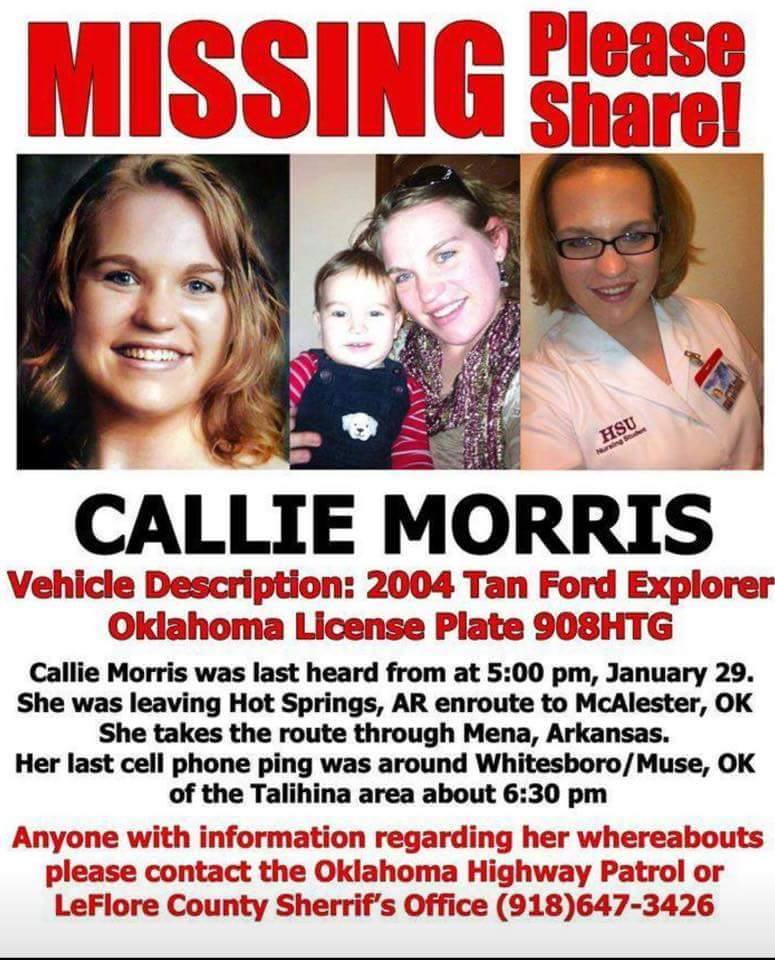 FOX16News's tweet photo. Nursing student Callie Morris missing after leaving Hot Springs Thursday to travel home to Oklahoma. #ARNews http://t.co/abkAgLbk8a