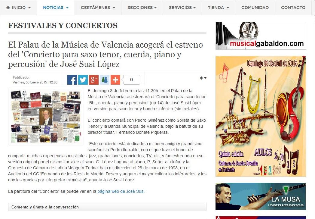 Asensiosax's tweet photo. Próximo concierto de la Banda Municipal de Valencia. 8 de febrero
---
---
Enviado por WhatsApp http://t.co/BE9kfa8t0o