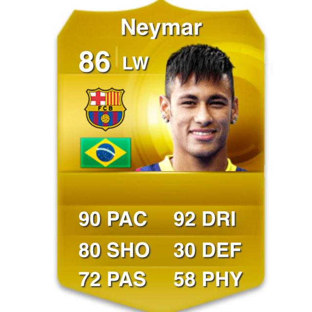 neymar fifa 14 card