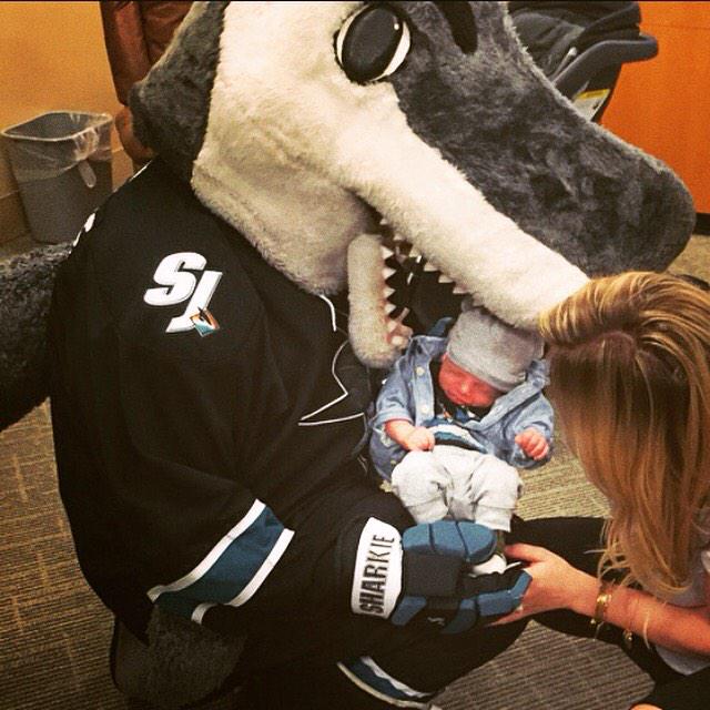 It was an honor meeting my new little pal, 2 week old Ames Desjardins. #DontEatTheBaby