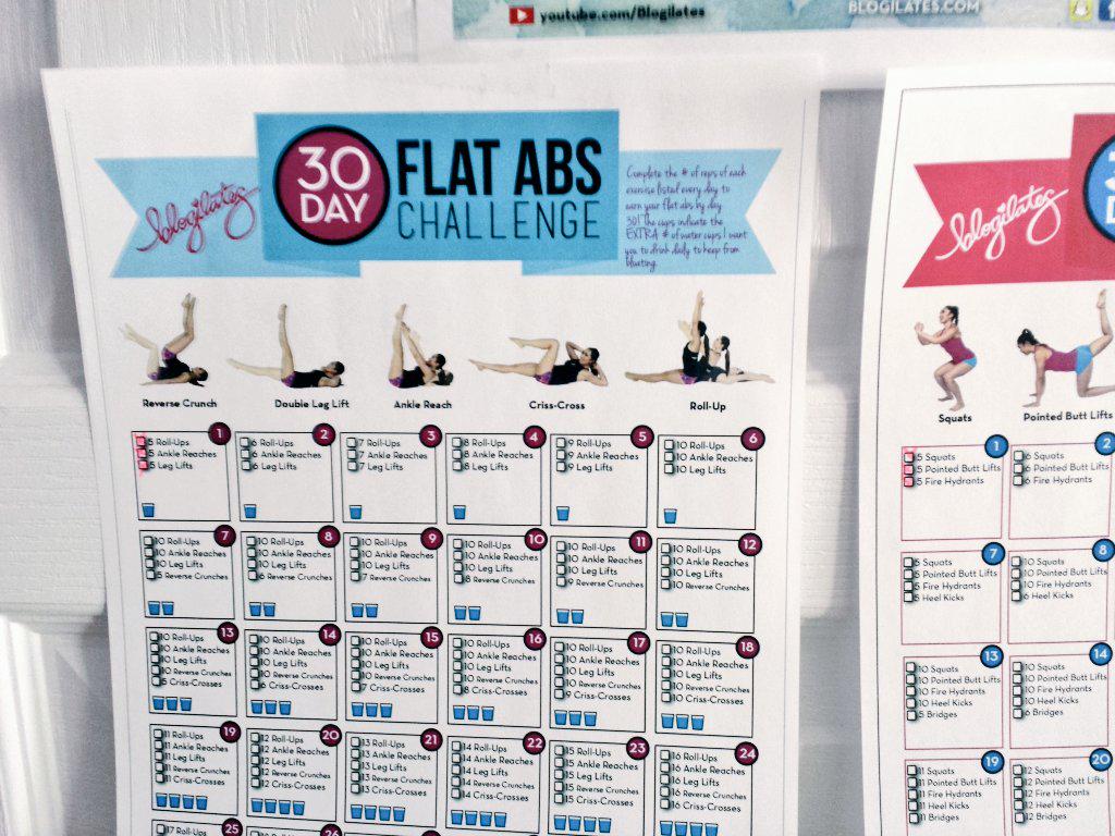 carolineli_'s tweet image. @blogilates starting both 30 day challenges today! #day1 #30dayflatabs #30daybuttlift
