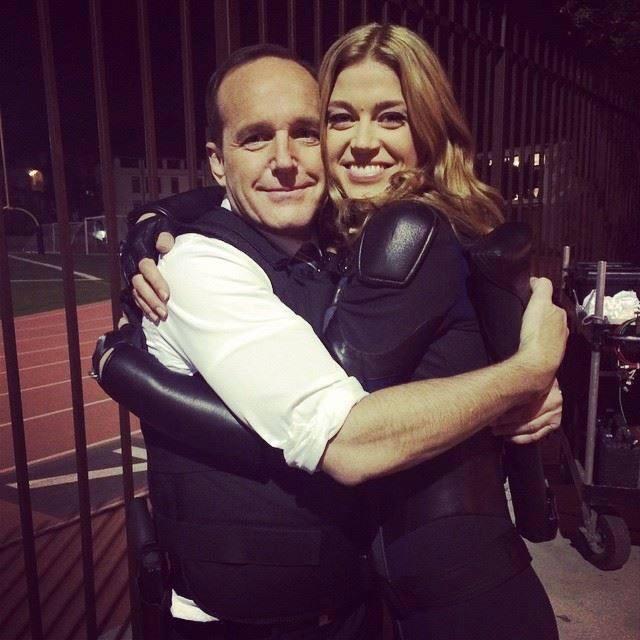 HackerAgentS's tweet image. "And here's a cute photo of Coulson and Bobbi hugging each other during a mission."