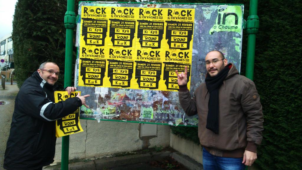 RockInChvagnes's tweet photo. La soirée concert du 21 février approche... Affichage commencé aujourd'hui !!! @RockInChvagnes http://t.co/unT2OfAlQq