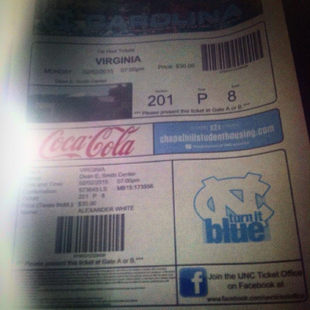 CharlieWhite16's tweet image. Can't wait till that #2Virginia vs #13NorthCarolina game on Monday night! The Dean Dome is about to be loud asf!
