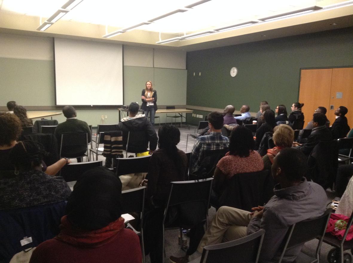 LondonYEC's tweet photo. "Entrepreneurship found me" says Bianca Lopes, @biasmlopes of @ezzylynn at YES Workshop #LdnOnt http://t.co/Wd2SPRZqft