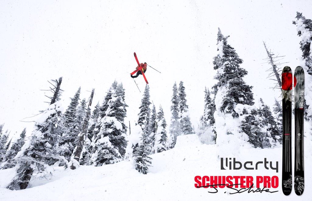 EiraSki's tweet photo. Team rider Joe Schuster aka @lilripper69 unveils his new pro model ski with @libertyskis, the #SchusterPro! http://t.co/HSyr6FziUK