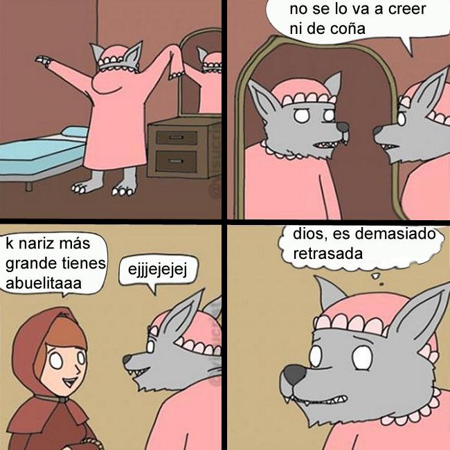 yisucrist's tweet photo. escena censurada d caperusita roja http://t.co/M4HOGMOAL0