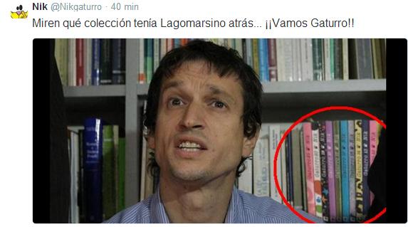 etematica's tweet image. NIK,GATURRO, CONOCIDO POR SUS PLAGIOS, SE MOSTRÓ FELIZ PORQUE LAGOMARSINO TIENE SUS LIBROS. #FALTADERESPETO. #NISMAN