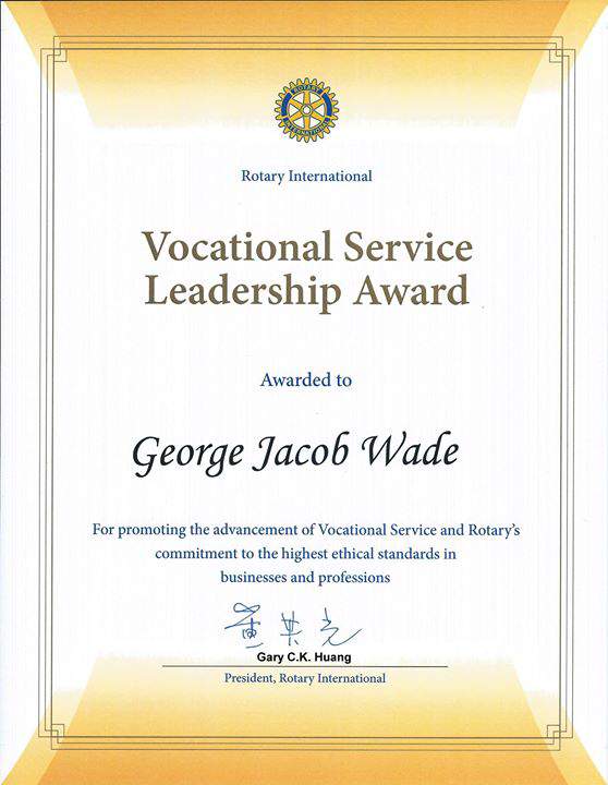 rcabujakubwa's tweet image. Congratulations PDG George J.Wade,D5230 on your well deserved award of Vocational Service Leadership Award by RI