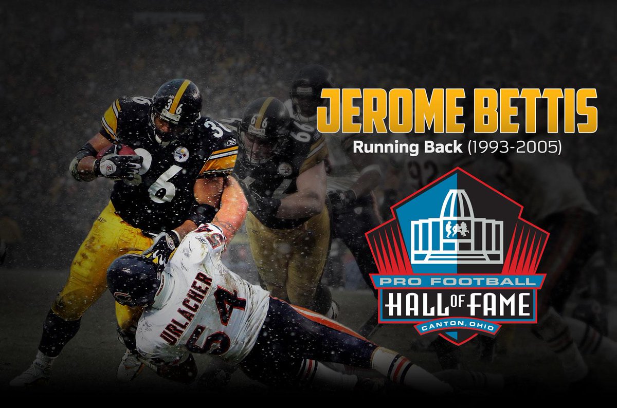 steelers's tweet image. The Bus is headed to the @ProFootballHOF!

Congratulations to @JeromeBettis36 on a well-deserved honor!