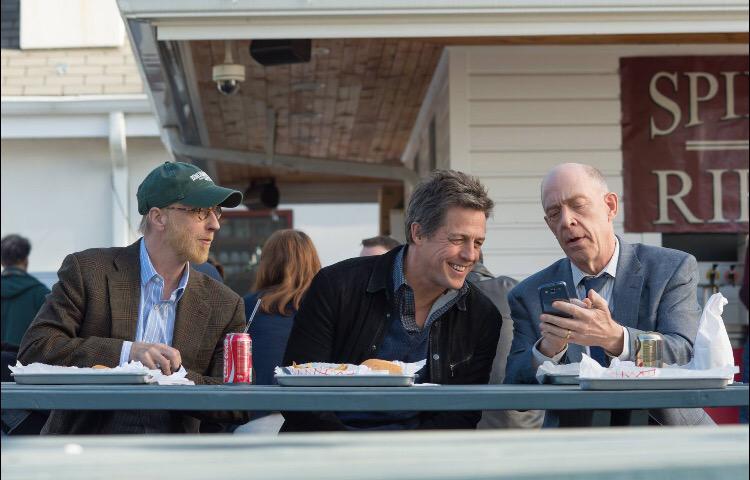 #TheRewrite is a Binghamton movie all the way. Here's Chris Elliott, Hugh Grant and J.K. Simmons enjoying spiedies!