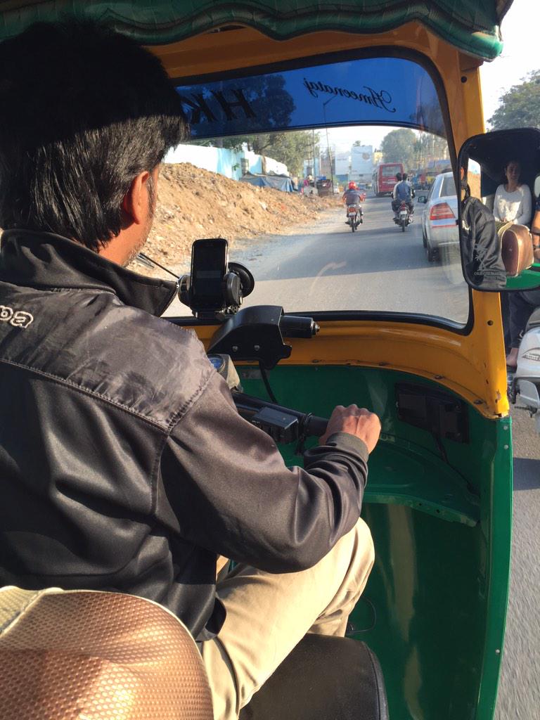 First time on a <a href="/Olacabs/">Ola</a> auto! #Bangalore