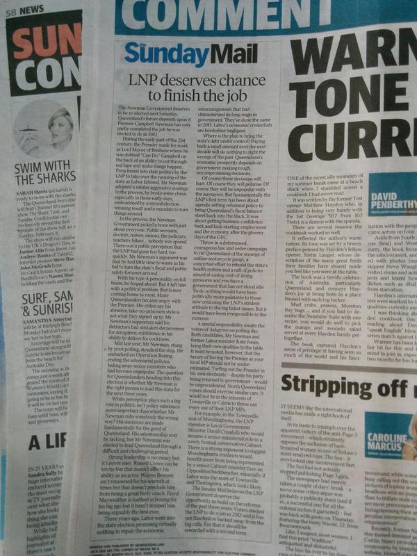 sbctrains's tweet image. QLDERS WANT ANSWERS FROM @COURIERMAIL RE &apos;PATHOLOGICAL&apos; PRO LNP  BIAS #qldvotes2015
#QLDVOTES #QLDPOL #auspol