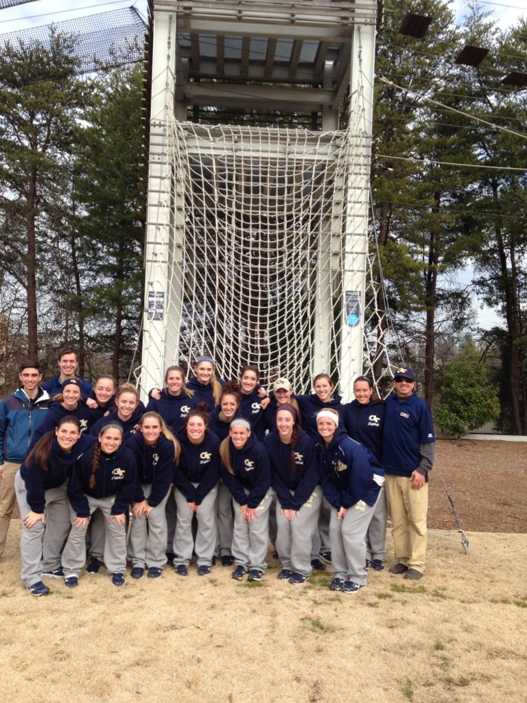 slis23's tweet photo. Learned something new about everyone.  #GTChallengecourse #TogetherWeSwarm #keeplearning #fun @GaTechSoftball http://t.co/GgGScEsGXH