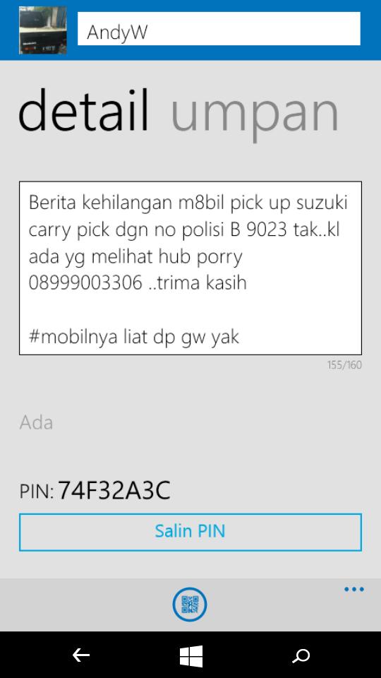 Mohon bantuannya yaa kawaan...Barang kali ada yg lihat ni carry pick..B 9023 TAK. Silahkan hubungi 08999003306