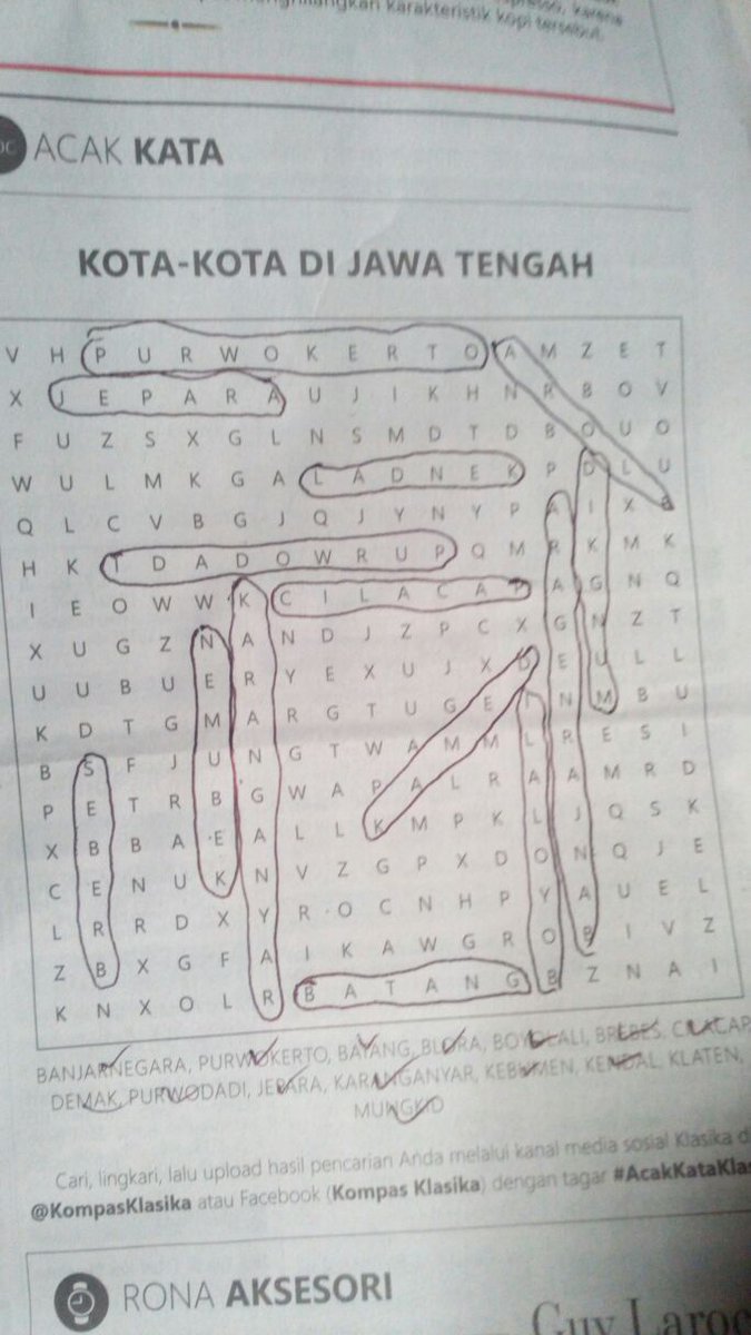 dbramantyo's tweet photo. @kompasKlasika  jawaban #AcakKataKlasika http://t.co/qcQwDv7MXn