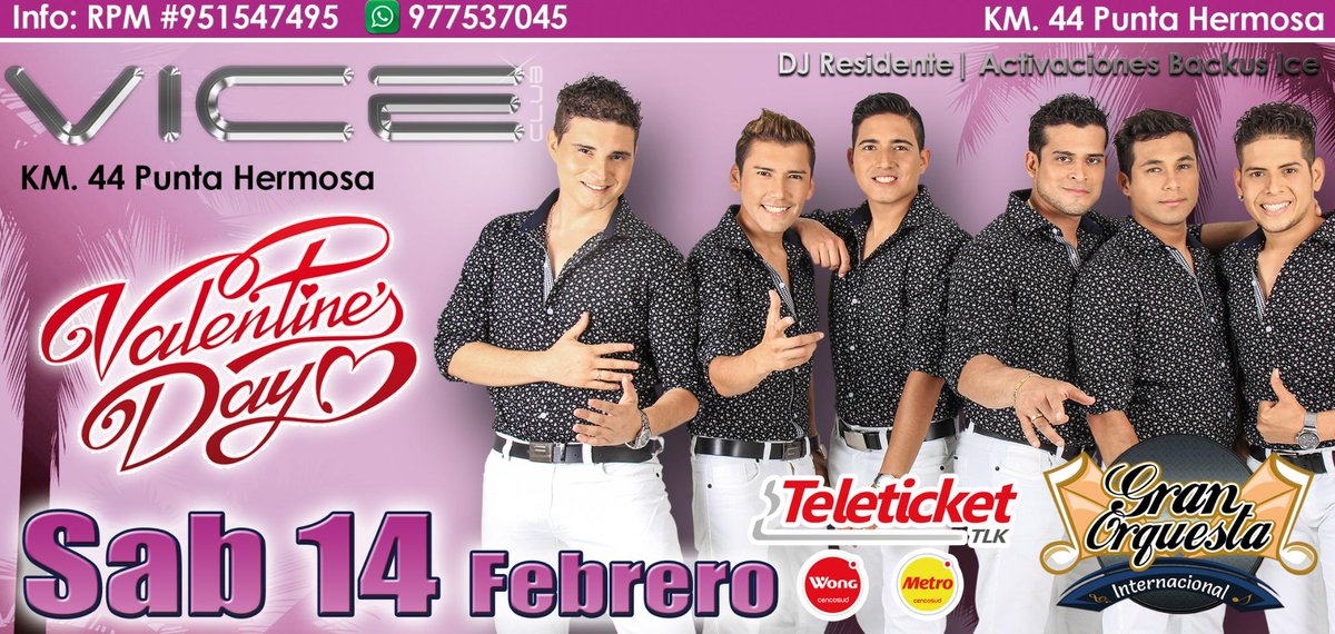 granorquestai's tweet photo. Ya tienes tu entrada para este 14 de febrero el #mejor tono del #surchico #viceclub te espera Info:RPM: 951547495 http://t.co/2aSOrLfKIV