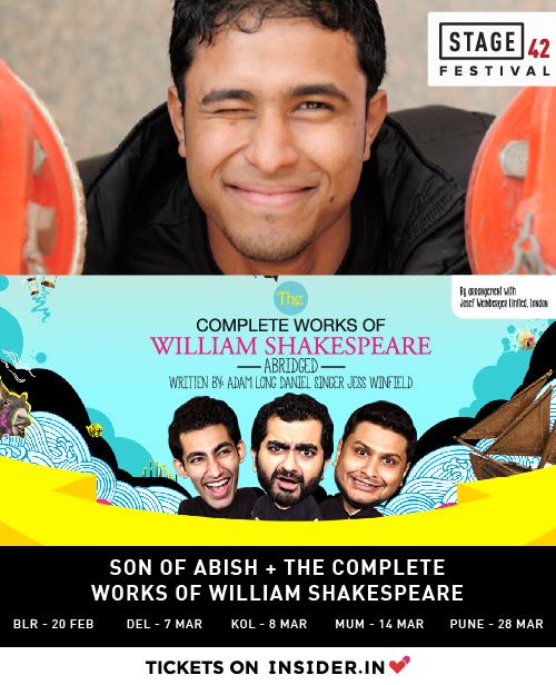abishmathew's tweet photo. #SonOfAbish &amp; #TheCompleteWorksOfShakespeare coming to your city!
@Stage42Fest 
https://t.co/6hFv0UdTv1 http://t.co/wv5bIf6j80