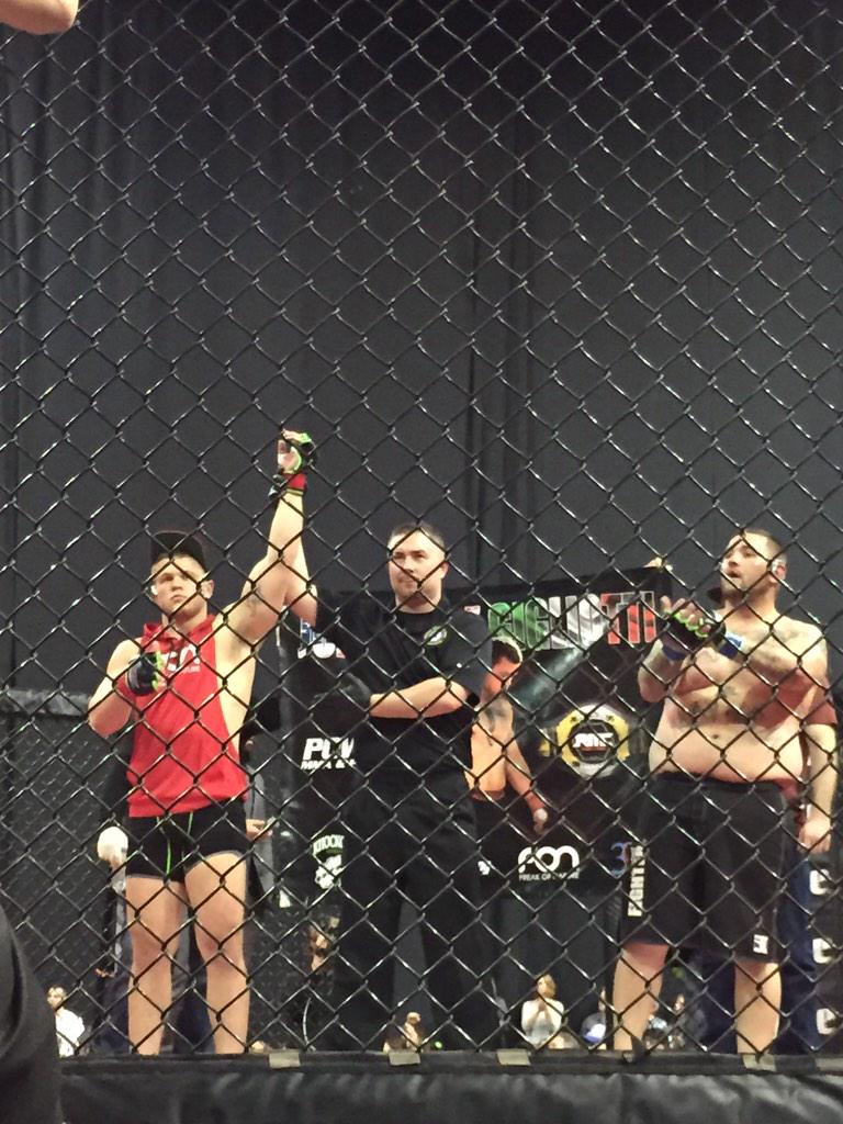 Winner by arm triangle submission at 2:40 in the first round @CapoJoeDG @Powermmafitness #teamGIGLIOTTI