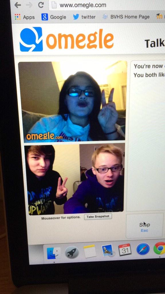 We are on Omegle interest "Sam and Colby". 