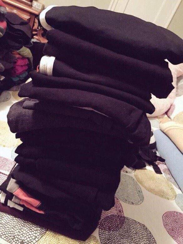 "Do you wear the same leggings every day?"