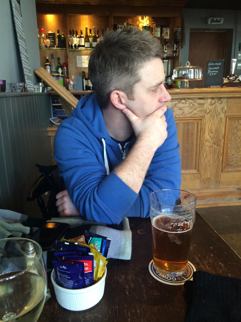<a href="/andybrooks69/">Brooksy</a> <a href="/theshipinngower/">The Ship Inn</a>  enjoying his #gowergold