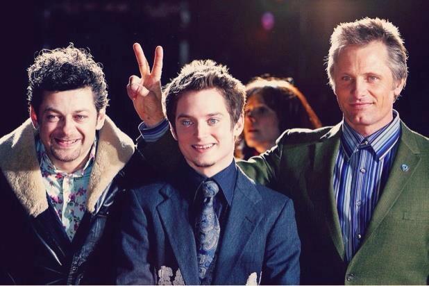 Viggo with Andy Serkis &amp; Elijah Wood!