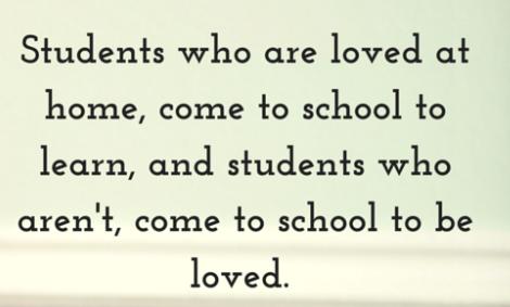 JasonElsom's tweet image. Students who are loved at home come to school to learn, and students who aren't, come to school to be loved.