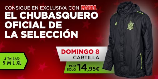 marca's tweet photo. ¡Consigue EN EXCLUSIVA con MARCA el chubasquero oficial de la @SeFutbol! Cartilla el domingo 8 http://t.co/XYDACR6JjH http://t.co/G9kAo7mlrh