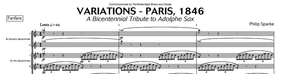 FanfareBaS's tweet photo. Le Sparke nouveau est arrivé: 'Variations - Paris, 1846', piece for fanfareband, commissioned by Brass-aux-Saxes. http://t.co/1q2WxA8egq