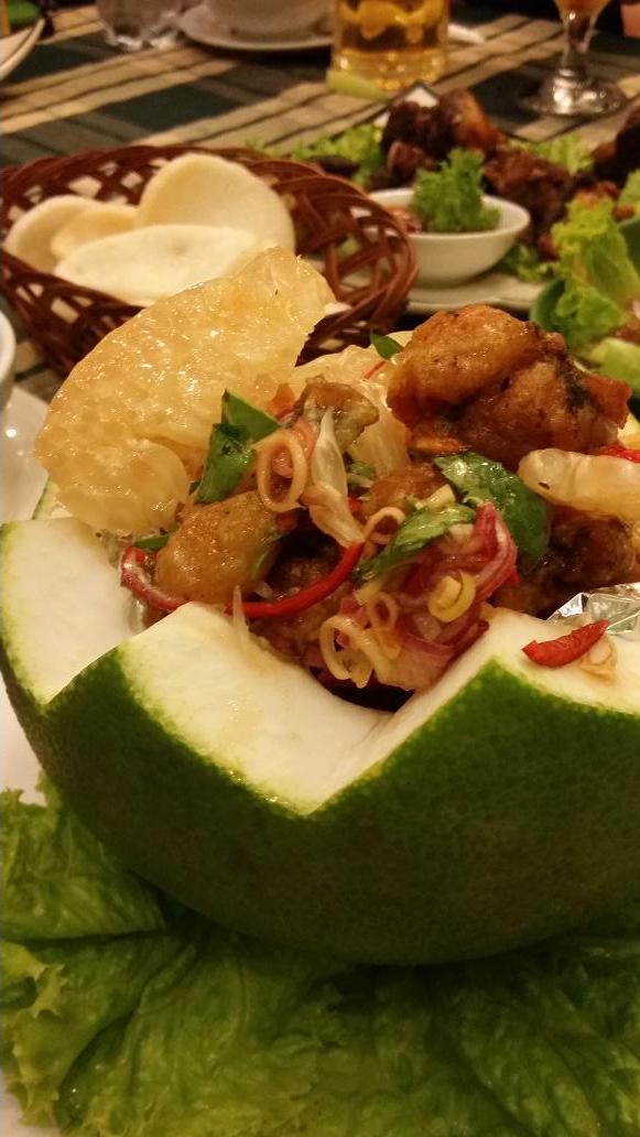 Frog pomelo salad in vietnam