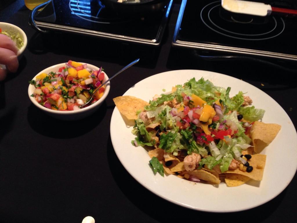 DianaRuggOnTV's tweet photo. It's coming at you @amywcnc! Chicken nachos, salsa, and guac from @DilworthNG #PartyforaCure http://t.co/FFQs44IsIA