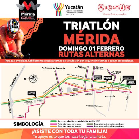 GobYucatan's tweet photo. ¡Hoy es el gran día del Triatlón Mérida! Hay rutas alternas para hacer más efectiva y segura la vialidad. #Yucatán http://t.co/sNrMzSg4lA
