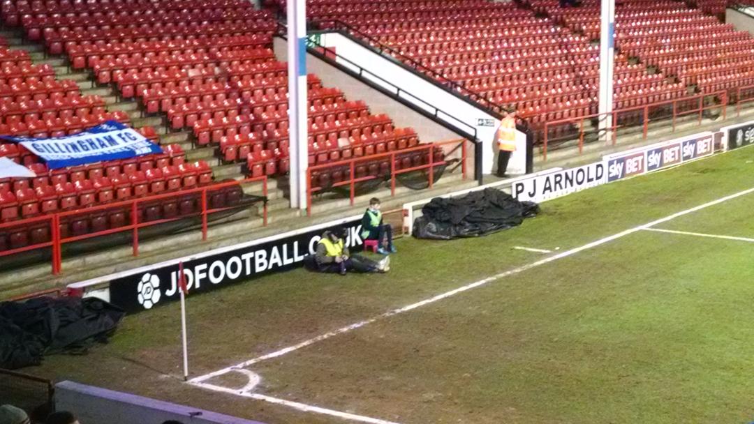 Last season we brought you a bored Ball Boy at Walsall. This year we also bring you a bored photographer!